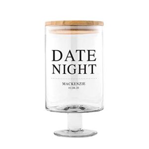 weddingstar personalized glass wedding wishes guest book jar – date night