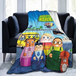 yslpshop higglytown heroes blanket flannel plush anime throw blankets ultra-soft micro fleece blanket air conditioning blanket quilt home decor suitable for all season sofa blanket 60″x50″