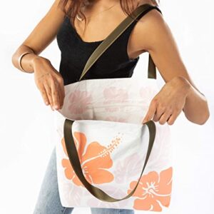 ALOHA Collection Big Island Hibiscus Reversible Tote in Dreamsicle