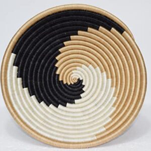 Hand Woven African Basket - Small - 8 Inches Sisal & Sweetgrass Basket - Woven Bowl - Handmade in Rwanda, SRB223