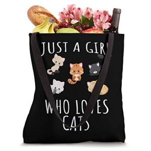 Just a girl who loves Cats - Funny Kitten Tote Bag