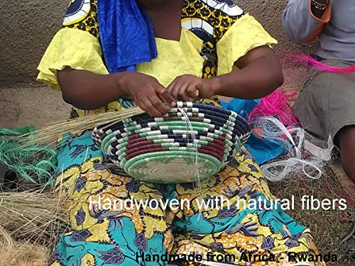 Hand Woven African Basket - Small, 8 Inches Sisal & Sweetgrass Basket - Woven Bowl - Handmade in Rwanda, SRB227