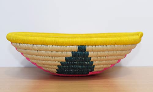 Hand Woven African Basket - Small, 8 Inches Sisal & Sweetgrass Basket - Woven Bowl - Handmade in Rwanda, SRB227