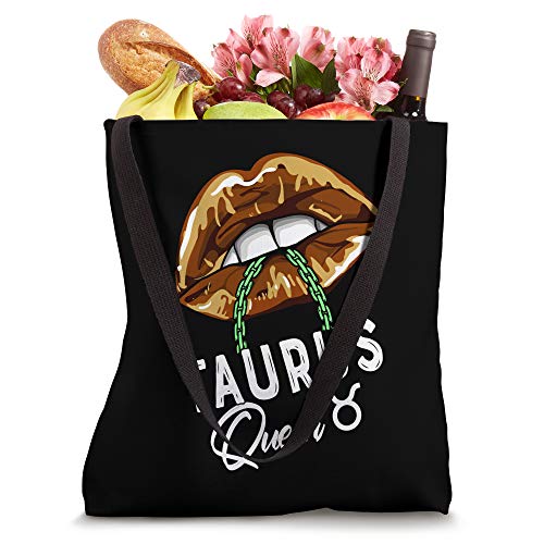 Taurus Queen Lips Sexy Black Afro Queen April May Womens Tote Bag