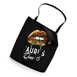 Taurus Queen Lips Sexy Black Afro Queen April May Womens Tote Bag