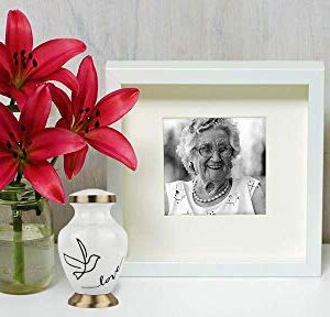 Trupoint Memorials Cremation Urns for Human Ashes - Decorative Urns, Urns for Human Ashes Female & Male, Urns for Ashes Adult Female, Funeral Urns - White, 4 Small Keepsakes