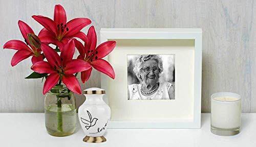 Trupoint Memorials Cremation Urns for Human Ashes - Decorative Urns, Urns for Human Ashes Female & Male, Urns for Ashes Adult Female, Funeral Urns - White, 4 Small Keepsakes