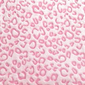 Pleasant Boulevard | Leopard Throw Blanket Fleece, Premium Lightweight Cozy Warm Plush Microfiber Bedspread for Couch Sofa and Bed (Pink, Throw (50 x 60 inches))