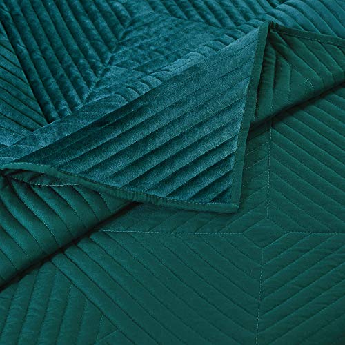 Barefoot Bungalow Riviera Velvet Throw Blanket, 50 x 60 in, Teal