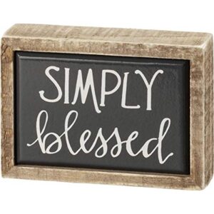 primitives by kathy simply blessed box sign mini,black