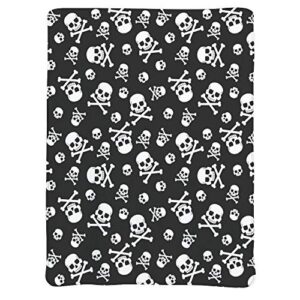 jasmoder skull and crossbones blankets & throws soft microfiber cozy warm throw blanket for couch bedroom living room