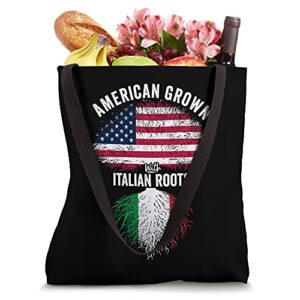 American Grown With Italian Roots USA Italia Flag Tote Bag