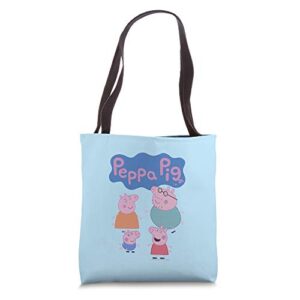 peppa pig family logo tote bag