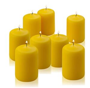 citronella pillar candle – set of 8 citronella candles – 3 inch tall, 2 inch thick – 18 hour burn time for indoor/outdoor use
