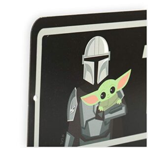 Open Road Brands Disney Star Wars: The Mandalorian Baby Yoda This is The Way Metal Wall Decor - Mandalorian Wall Art Featuring Grogu, The Child