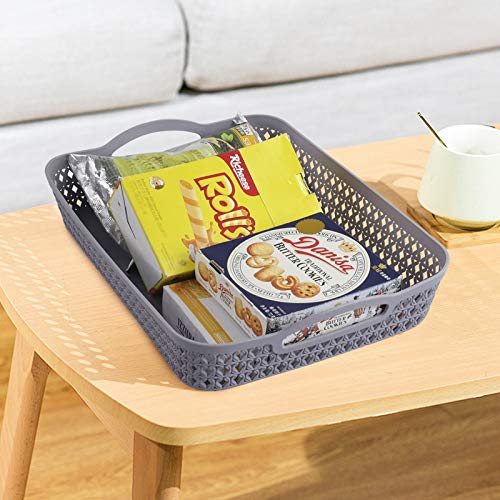 Ortodayes Plastic Basket Trays, Paper Storage Baskets Set of 6