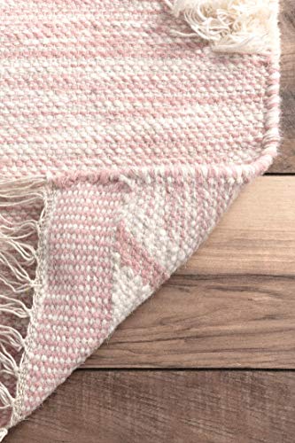 nuLOOM Savannah Moroccan Fringe Runner Rug, 2' 6" x 6', Pink