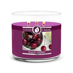 goose creek black cherry large 3-wick candle | high intensity fragrance with soy wax blend 14.5oz
