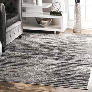nuloom elsa faded area rug, 9′ x 12′, grey