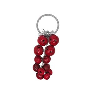 needzo red jingle bell cluster for door knob hanging decoration, ring in the holiday winter season, santa’s sleigh bells with snowflakes and star cutout christmas features, 12 inches