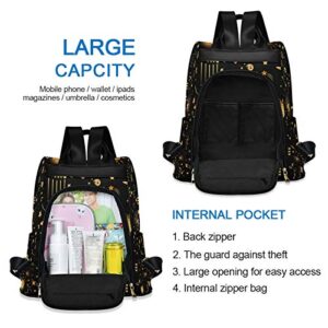 ALAZA Space Galaxy Constellation Backpack Purse for Women Anti Theft Fashion Back Pack Shoulder Bag