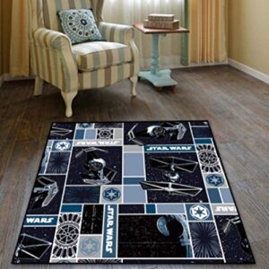 XJZHANG Carpet Cartoon Star Wars Rugs Living Room Bedroom Children's Room, Washable Baby Crawling Mat Non Skid Kid Play Mat Carpet for Girl Boy Bedroom Playroom