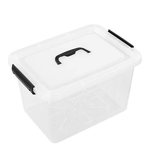 Tstorage 12 Quart Plastic Storage Latch Box, Latching Storage Bin with Handle,1 Pack