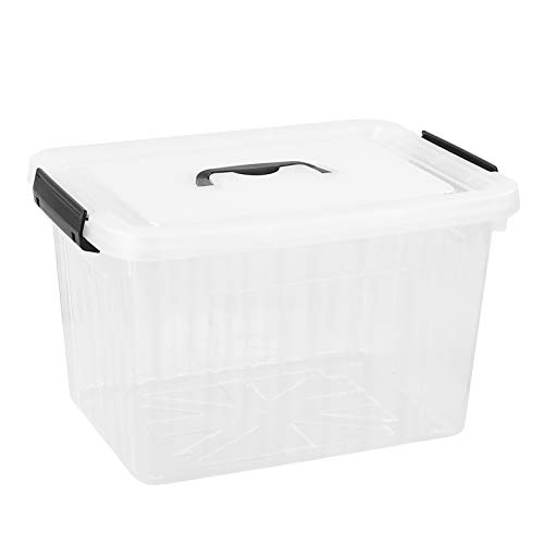 Tstorage 12 Quart Plastic Storage Latch Box, Latching Storage Bin with Handle,1 Pack