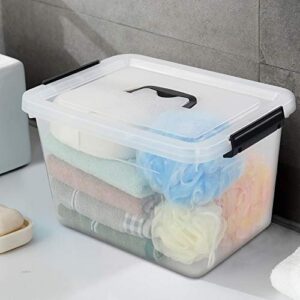 Tstorage 12 Quart Plastic Storage Latch Box, Latching Storage Bin with Handle,1 Pack