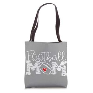 football mom mama heart player coach fan gift women tote bag