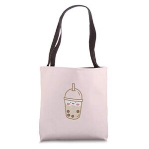 cute bubble milk tea boba lover minimal kawaii aesthetic tote bag