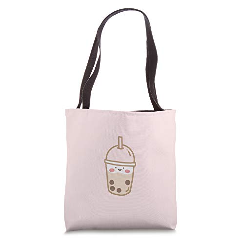 Cute Bubble Milk Tea Boba Lover Minimal Kawaii Aesthetic Tote Bag