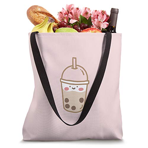 Cute Bubble Milk Tea Boba Lover Minimal Kawaii Aesthetic Tote Bag