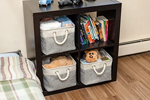 RNK LIVING - Storage Basket for Organizing Home & Office - Fabric Storage Basket - Storage Bin for Shelves - Multi-purpose - 16" L x 12" W x 9" H
