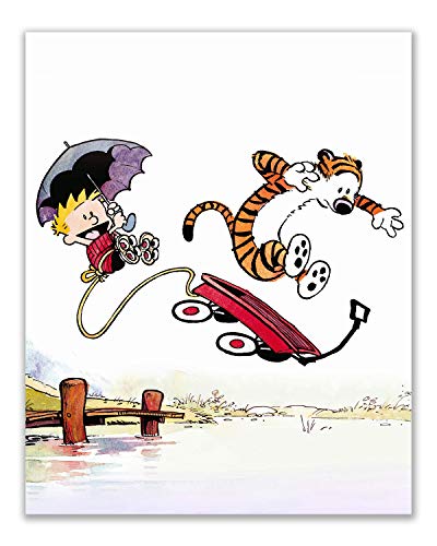Calvin and Hobbes Photo Prints - Set of 4 (8 inches x 10 inches) Wall Art Decor