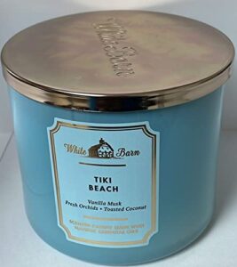 bath and body works, white barn 3-wick candle w/essential oils – 14.5 oz – 2021 core scents! (tiki beach)