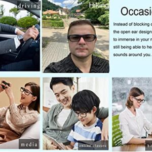 Meagtlva Smart Glasses for Men, Bluetooth Glasses, Open Ear Music Glasses Hands-Free Calling, Polarized Lenses, IP5 Water-Sweat Proof for Bluetooth Dvieces
