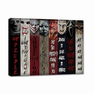 horror movies poster on canvas wall art decor prints painting posters decoracion frame picture living room wall (12″ x 18″, artwork – 04)