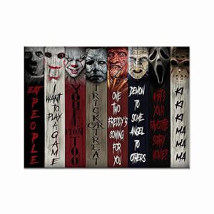 Horror Movies Poster On Canvas Wall Art Decor Prints Painting Posters Decoracion Frame Picture Living Room Wall (12" x 18", Artwork - 04)