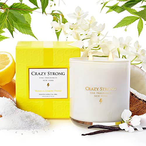 Crazy Strong Vanilla Lemon Candle | 13 oz. 2-Wick Scented Candle