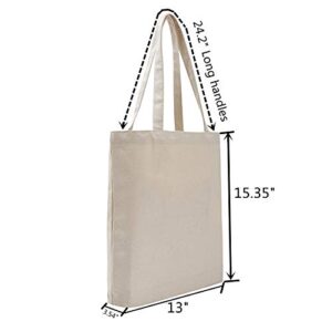 PINJIA Womens 14 oz 100% Cotton Canvas bag with Interior Pocket For Customized Party Tote Bag (Its my Birthday)