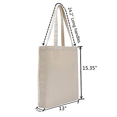 PINJIA Womens 14 oz 100% Cotton Canvas bag with Interior Pocket For Customized Party Tote Bag (Its my Birthday)