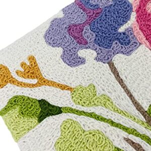 Jellybean Modern Indoor / Outdoor Mat Home Comfort Rugs 20" X 30" Rectangle Happy Flowers