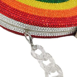 Rainbow Bags For Women Crystal Clutch Purse Evening Bag Fashion Party Rhinestone Handbags