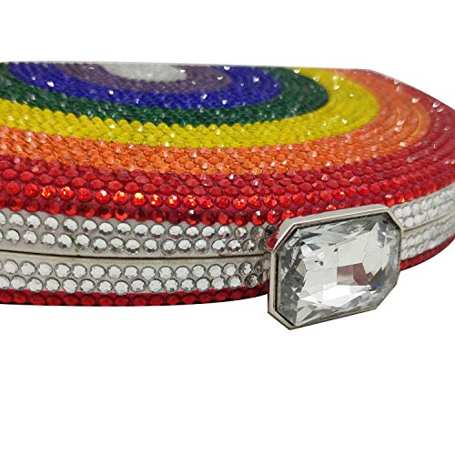 Rainbow Bags For Women Crystal Clutch Purse Evening Bag Fashion Party Rhinestone Handbags