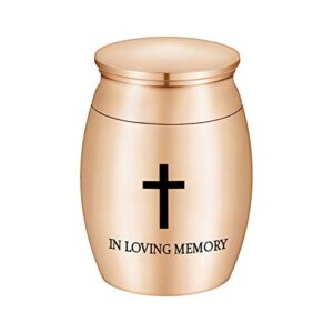 Small Keepsake Urns for Human Ashes Mini Cremation Urns for Ashes Stainless Steel Memorial Ashes Holder-in Loving Memory