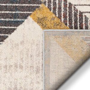 Well Woven Jayce Grey Modern Geometric Boxes & Shapes Pattern Area Rug 8x10 (7'10" x 10'6")