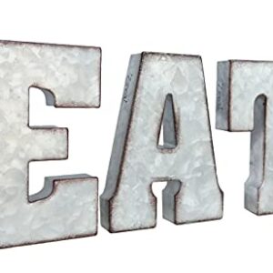 Zoreal Galvanized EAT Sign Rustic Metal Letters Free Standing Decorative Sign Wall Decor