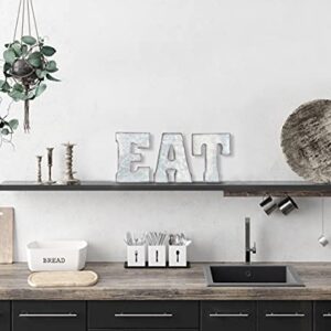 Zoreal Galvanized EAT Sign Rustic Metal Letters Free Standing Decorative Sign Wall Decor