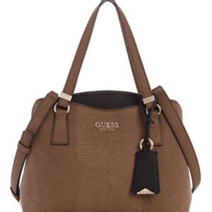 GUESS womens Satchel, Satchel Shoulder Bag, Chestnut Multi, One Size US